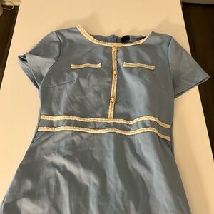 Sky blue business dress